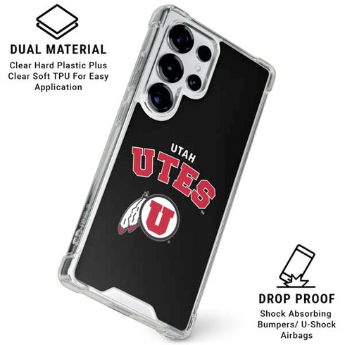 University of Utah Utes Logo Galaxy S25 Ultra Clear Case